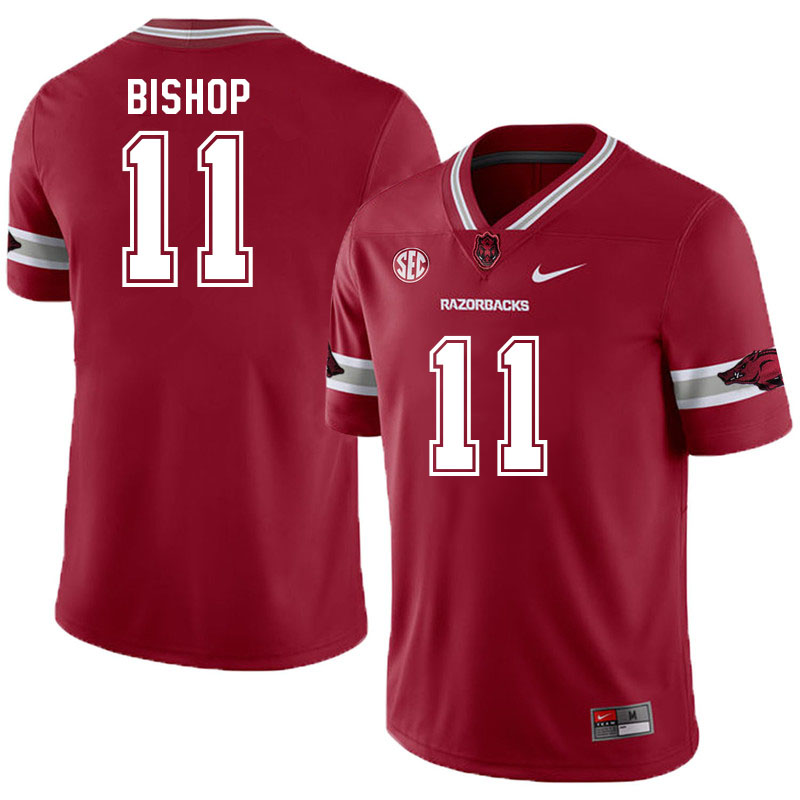 Men #11 LaDarrius Bishop Arkansas Razorback College Football Jerseys Stitched Sale-Alternate Cardina - Click Image to Close
